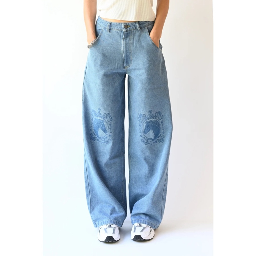 Yellow The Label brand bronco jeans